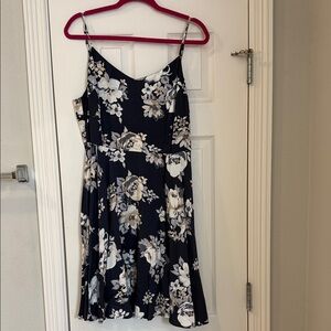 Old Navy Navy Blue Floral Mini Dress